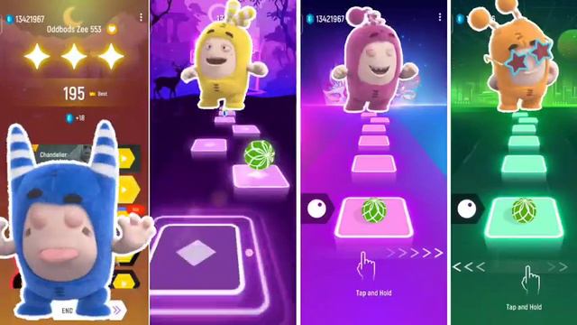 Oddbods Zee Vs Oddbods Newt Vs Oddbods Fuse Vs Oddbods Slick _Tiles I Don't Abahut-EDM Rush V