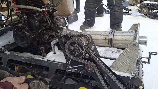 Задняя передача на снегоходе Ведерникова А. И. без коробки передач. смотреть онлайн