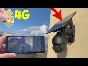 ПОВОРОТНАЯ УЛИЧНАЯ КАМЕРА С СИМ КАРТОЙ НА СОЛНЕЧНОЙ БАТАРЕИ