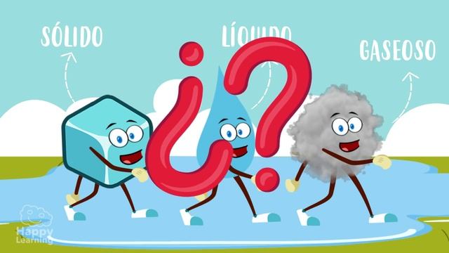 LOS ESTADOS DE LA MATERIA Y SUS CAMBIOS. Sólido, líquido y gaseoso | Vídeos Educativos para niños смотреть онлайн