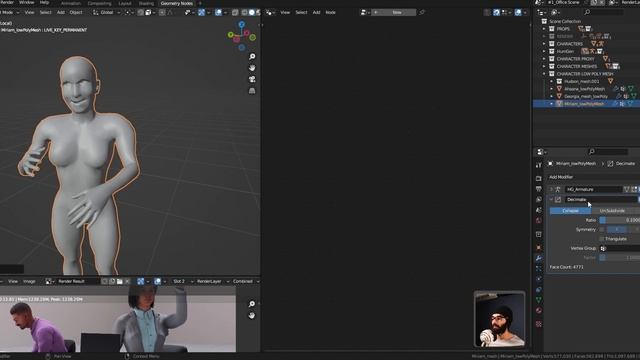 Optimize your character mesh in viewport using Geometry Nodes смотреть онлайн