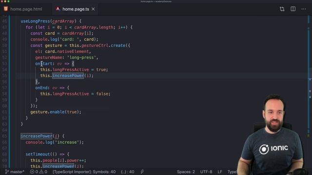 Creating Custom Gestures with Ionic (Tinder Swipe & Long Press) смотреть онлайн