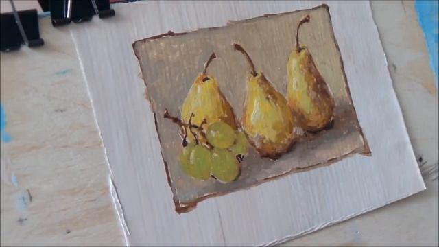 Александр Вицин. Живопись маслом. Груши и виноград 26.08.2015 смотреть онлайн
