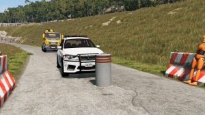 Тачки против боллардов #2 – BeamNG.Drive