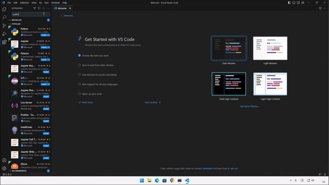 Setting up Python development environment with Anaconda and Visual Studio Code смотреть онлайн