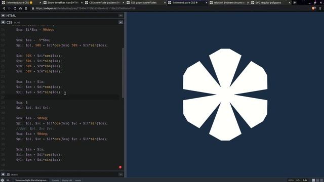 1 element pure CSS ❄️ смотреть онлайн