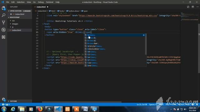 How to make Close icon in Bootstrap 4 Step By Step in Hindi Complete Tutorials in Hindi Part-27 смотреть онлайн