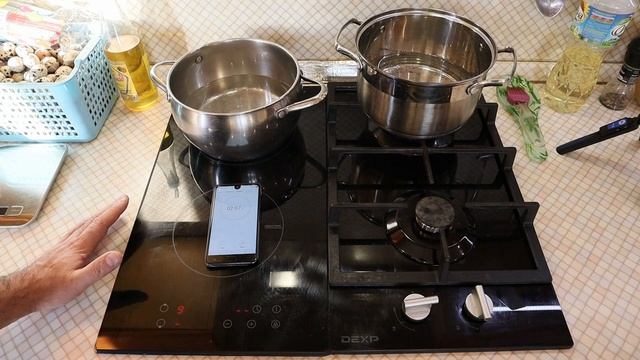 Комбинированная плита, газовая + индукционная, кто быстрее? смотреть онлайн