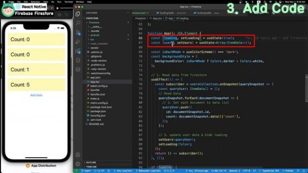 [React native 2023 ] Firebase firestore -  Insert, Read, Update, Delete