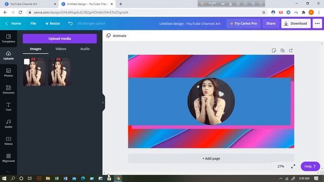 Make Professional Youtube Banner Youtube Channel Art Using By Canva смотреть онлайн