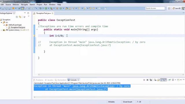Exception Handling in Java-Java Exception Handling Tutorial - Part1 смотреть онлайн