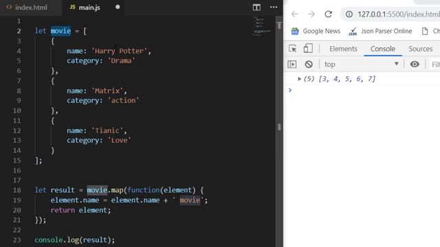 JavaScript Tutorial - 20: How to update array elements using map смотреть онлайн