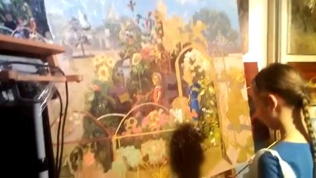 Участие дочери художника Александра Левченкова Анастасии в работе над картиной "Поле Чудес" смотреть онлайн