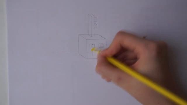 Как нарисовать ключ-голем из майнкрафт денжерос (How to draw Key Golem from Minecraft Dungeons) смотреть онлайн