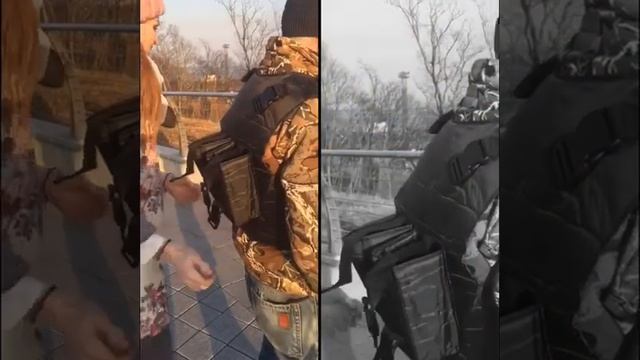 Надеваем пневмокостюм Панда