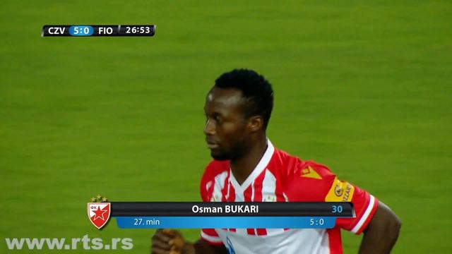 Crvena zvezda - Fjorentina (5:0), 5. gol смотреть онлайн