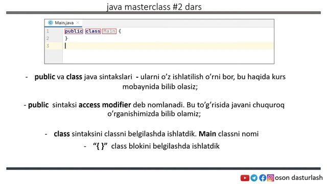 Java dasturlash tili | #2 dars Javada birinchi dasturimiz (2020) смотреть онлайн