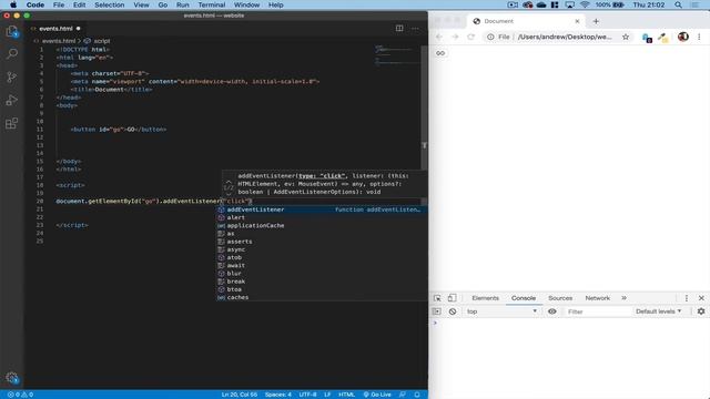 EventListener in Javascript смотреть онлайн