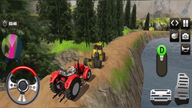 Offroad Tow Truck Driving Simulator - Uphill Truck Pulling a Tractor - Android Gameplay смотреть онлайн