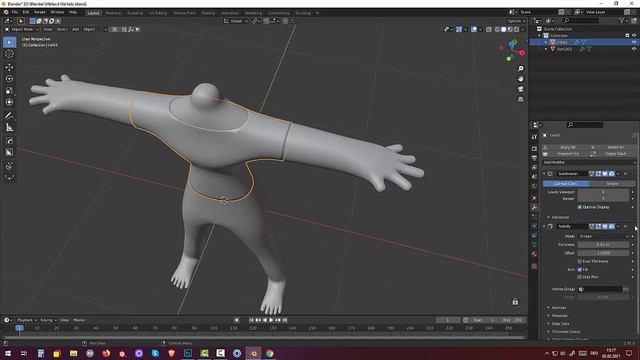 10. Blender 2.91. Subsurface. Cartoon Style. Tutorial. Туловище (Part2) смотреть онлайн