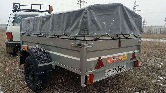Подъемный тент для легкового прицепа автомобиля. смотреть онлайн