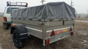 Подъемный тент для  легкового прицепа автомобиля.