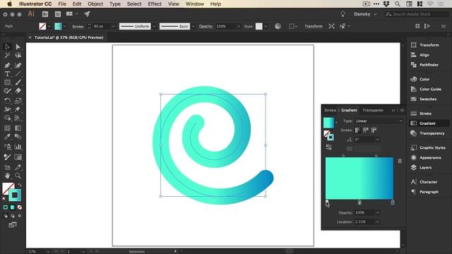 Gradient Stroke Options in Illustrator | 2 Minute Tutorial смотреть онлайн