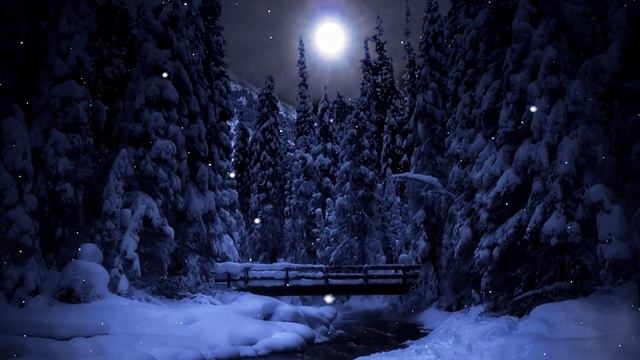 WINTER Landscape | Snowfall in Dark | Forest View Ambience | 4K | 3D Animation смотреть онлайн