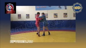 Техника борьбы самбо. Передняя подсечка - отхват. kfvideo.ru