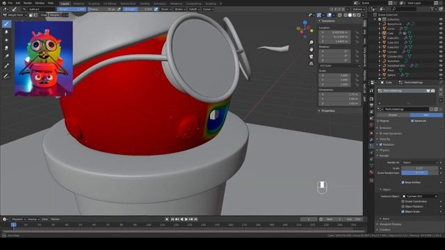 Создаем персонажа baby cactus в Blender 2.9 | 3d illustration смотреть онлайн