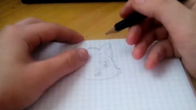 Как нарисовать весёлого котёнка :3 смотреть онлайн