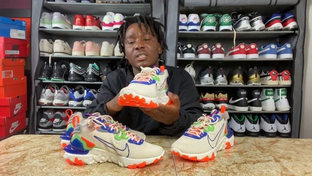 NIKE WMNS REACT VISION (VOLT/BLUE/CREAM/GREY) смотреть онлайн