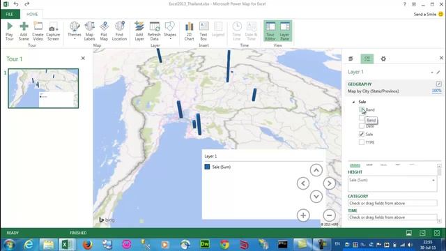 Excel 2013 : Part 1 - Power MAP (THAI language) смотреть онлайн
