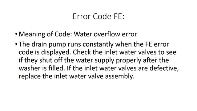 FE Error Code SOLVED!! LG Front Load Washing Machine Washer смотреть онлайн