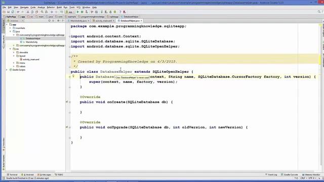 Android SQLite Database Tutorial. смотреть онлайн