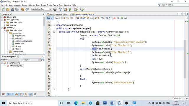 Java LAB Experiment 6 Exception смотреть онлайн