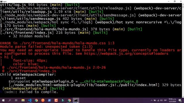 Corrigiendo error del entorno al cargar CSS | Configurando Entorno Profesional para ReactJS(Parte 6 смотреть онлайн