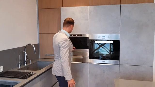 Кухня "Cemento" от компании "Kitchen&Wardrobe" 01 смотреть онлайн