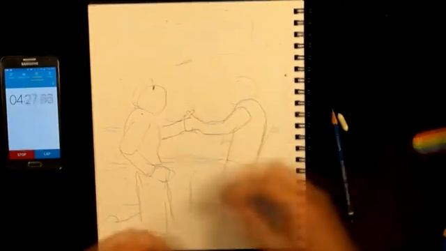 Daily Sketch #40: Drawing with both hands at the same time! смотреть онлайн