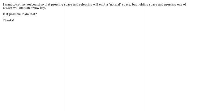Unix & Linux: Remapping space + ijkl to arrow keys смотреть онлайн