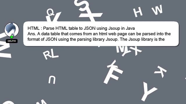 HTML : Parse HTML table to JSON using Jsoup in Java смотреть онлайн