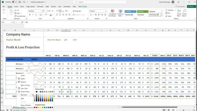 Microsoft Excel Beginners Series - Colour code Tabs to increase efficiency смотреть онлайн