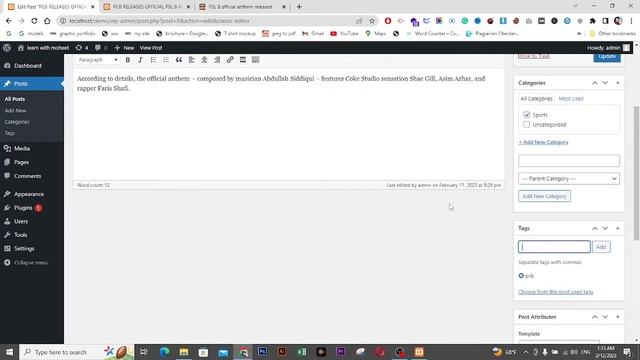How to create a new post in WordPress | Add a post in WordPress | Wordpress Tutorial for Beginners смотреть онлайн