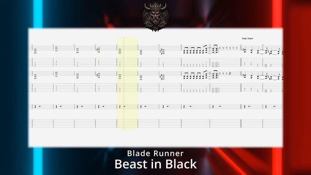 (Guitar Backing Track With Tabs) Beast in Black - Blade Runner смотреть онлайн