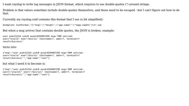 DevOps & SysAdmins: How to escape or remove double quotes in rsyslog template? (2 Solutions!!) смотреть онлайн