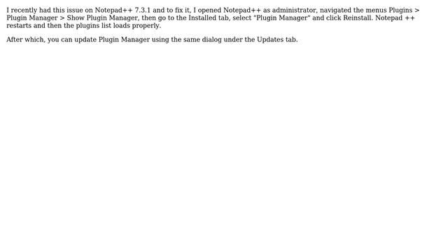 notepad++ plugin manager shows no available plugins (14 Solutions!!) смотреть онлайн