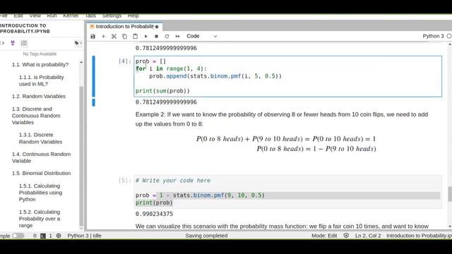 Introduction to Probability Distribution for Machine Learning | Calculating Probability over a Rang смотреть онлайн