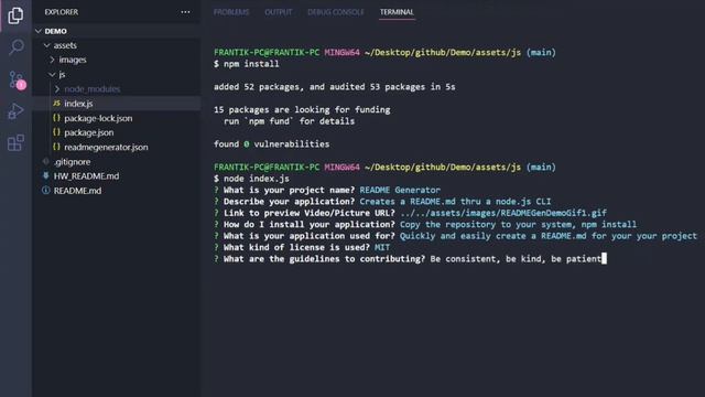 README.md Generator Demo смотреть онлайн