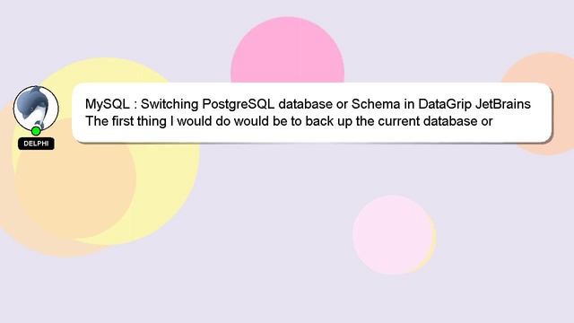 MySQL : Switching PostgreSQL database or Schema in DataGrip JetBrains смотреть онлайн