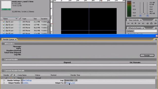 Рендеринг готового фильма в Adobe After Effects смотреть онлайн